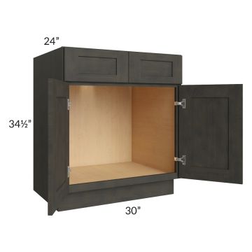 Charcoal Grey Shaker 30" Sink Base Cabinet