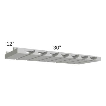 Charlotte Grey 30" Glass Rack 