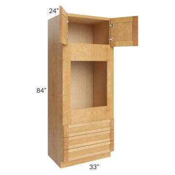 Madison Honey Shaker 33x84x24 Oven Cabinet