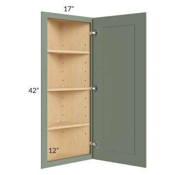 Madison Moss Shaker 12x42 Angle Wall Cabinet 