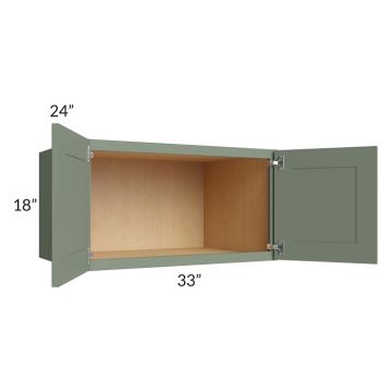 Madison Moss Shaker 33x18x24 Wall Cabinet 