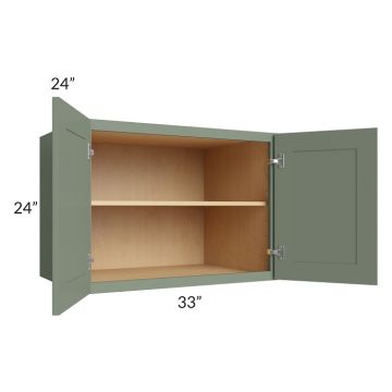 Madison Moss Shaker 33x24x24 Wall Cabinet