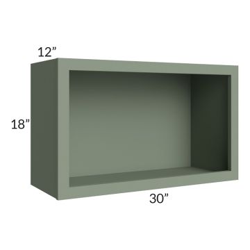 Madison Moss Shaker 30" Wall Open Cabinet 