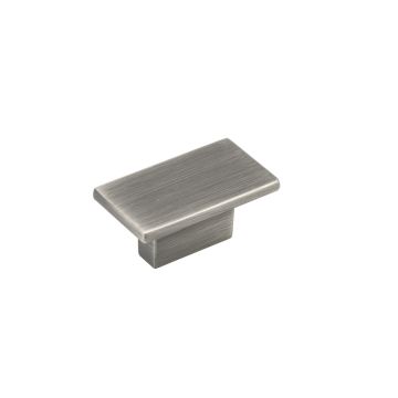 Contemporary Metal Knob 1.56" Overall Length in Antique Nickel
