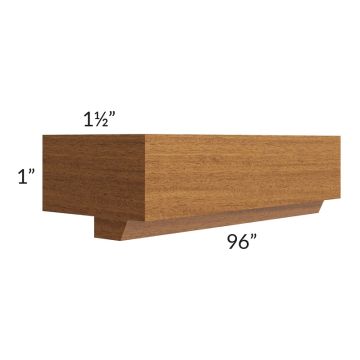 Portland Walnut 96" Shaker Light Rail Molding 