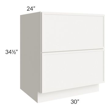 Lennox Frost 30" 2-Drawer Base Cabinet - Out of stock through March