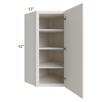 Lennox Frost 24x42 Wall Diagonal Corner Cabinet - Out of stock through April
