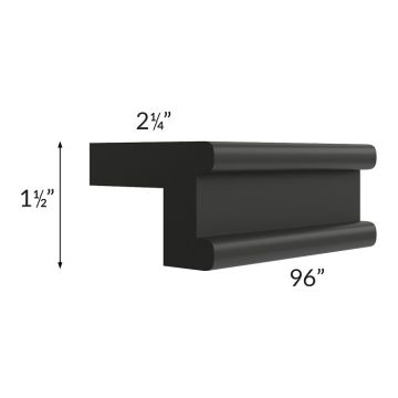 Lennox Ebony 8' Light Rail Molding