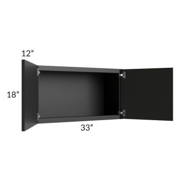 Lennox Ebony 33x18 Wall Cabinet