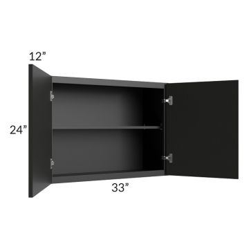 Lennox Ebony 33x24 Wall Cabinet
