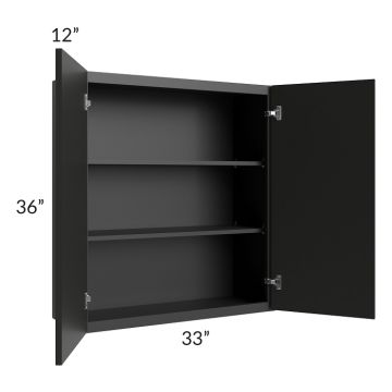Lennox Ebony 33x36 Wall Cabinet 