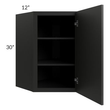 Lennox Ebony 24x30 Wall Diagonal Corner Cabinet