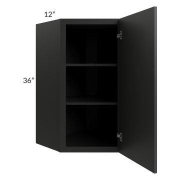 Lennox Ebony 24x36 Wall Diagonal Corner Cabinet - Out of stock through April