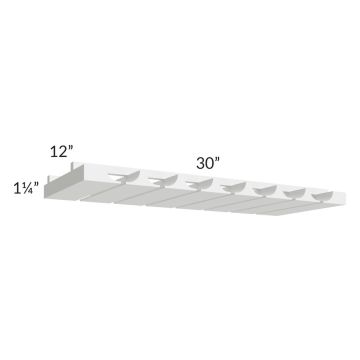 Union White 30" Stemware Rack