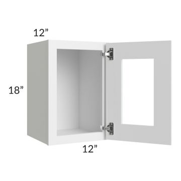 Brilliant White Shaker 12x18 Decorative Wall Cabinet