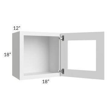 Brilliant White Shaker 18x18 Decorative Wall Cabinet