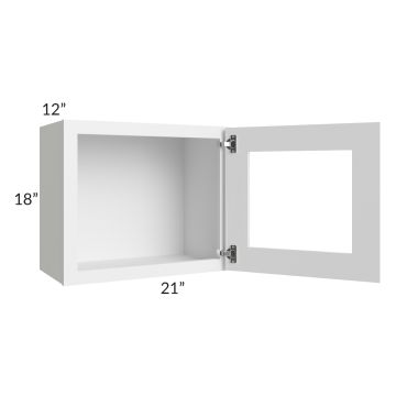 Brilliant White Shaker 21x18 Decorative Wall Cabinet