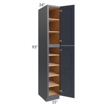 Midtown Indigo Shaker 15x24x93 Pantry Cabinet