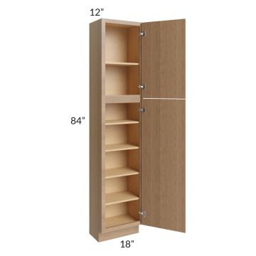 Vienna Rift Oak 18x12x84 Pantry Cabinet 