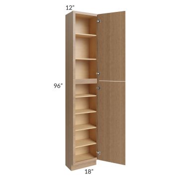 Vienna Rift Oak 18x12x96 Pantry Cabinet 