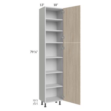 Milan Natural 18x13x84 Pantry Cabinet (13" depth)