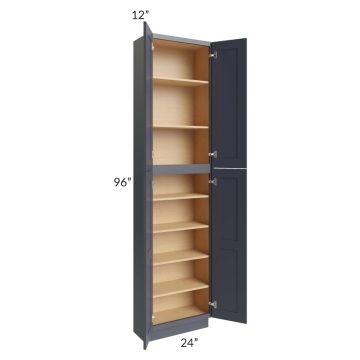 Midtown Indigo Shaker 24x12x96 Pantry Cabinet 