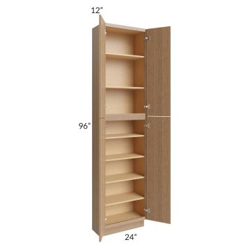 Vienna Rift Oak 24x12x96 Pantry Cabinet 