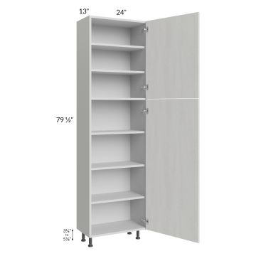 Milan Cream 24x13x84 Pantry Cabinet (2 doors, 13" depth)