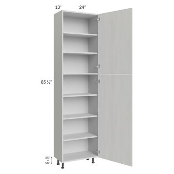 Milan Cream 24x13x90 Pantry Cabinet (2 doors, 13" depth)