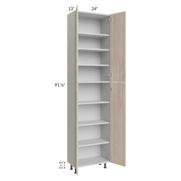 Milan Natural 24x13x96 Pantry Cabinet (4 doors, 13" depth)