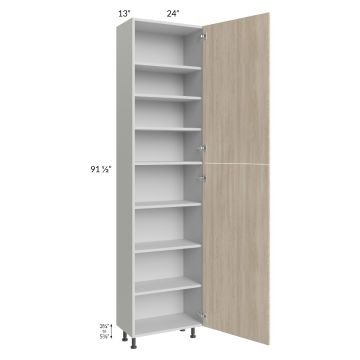 Milan Natural 24x13x96 Pantry Cabinet (2 doors, 13" depth)