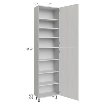 Milan Cream 24x13x96 Pantry Cabinet (2 doors, 13" depth)
