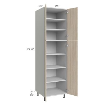 Milan Natural 24x24x84 Pantry Cabinet (4 doors, 24" depth)