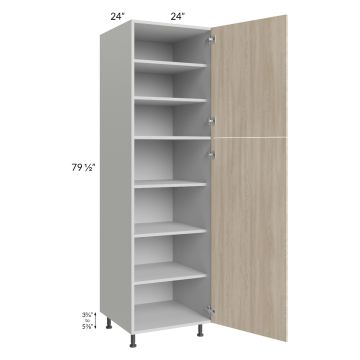 Milan Natural 24x24x84 Pantry Cabinet (2 doors, 24" depth)