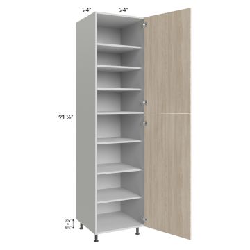 Milan Natural 24x24x96 Pantry Cabinet (2 doors, 24" depth)
