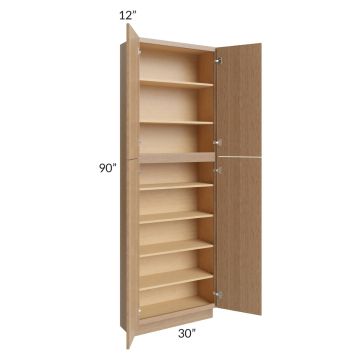 Vienna Rift Oak 30x12x90 Pantry Cabinet 