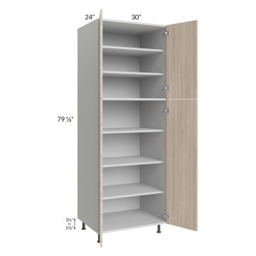 Milan Natural 30x24x84 Pantry Cabinet (24" depth)