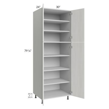 Milan Cream 30x24x84 Pantry Cabinet (24" depth)