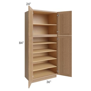 Vienna Rift Oak 36x24x84 Pantry Cabinet