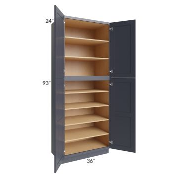 Midtown Indigo Shaker 36x24x93 Pantry Cabinet