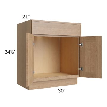Vienna Rift Oak 30" Vanity Base Cabinet