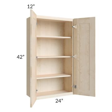Unfinished Shaker 24x42 Wall Cabinet