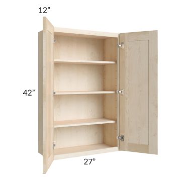 Unfinished Shaker 27x42 Wall Cabinet