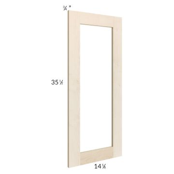 Unfinished Shaker 24x36 Wall Diagonal Corner Glass Door Only 
