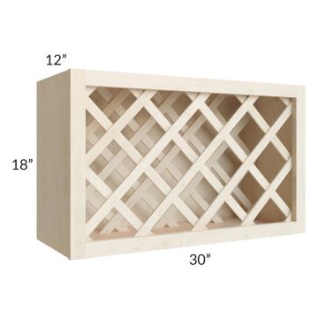 Unfinished Shaker 30x18 Wine Rack Cabinet 