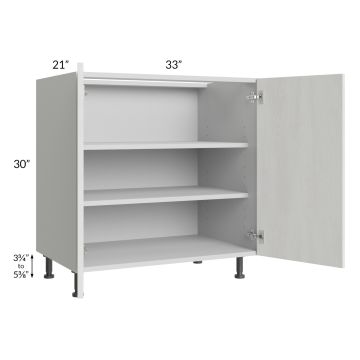 Milan Cream 33" Full Height Door Vanity Sink Base Cabinet