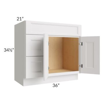 Tuscan Cloud 36" Vanity Sink and Drawer Combo (Drawers on Left)