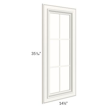 Signature Vanilla 15x36 Mullion Glass Door Only with Glass Included