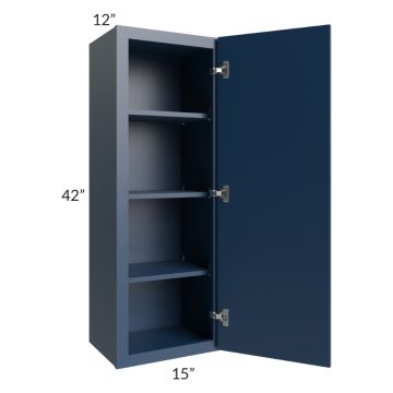 Portland Navy Blue 15x42 Wall Cabinet