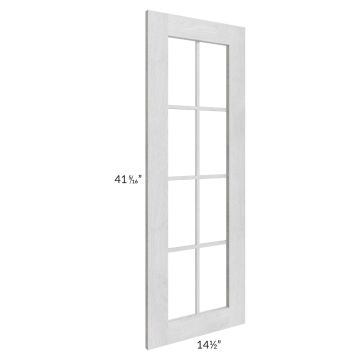 Heather Grey Shaker 15x42 Mullion Glass Door Only with Glass Included